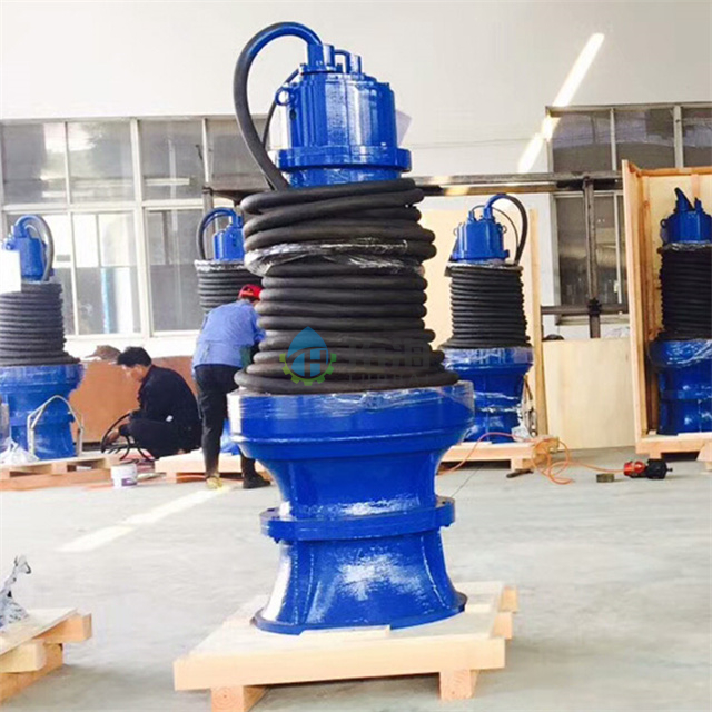 Durable Construction Adjustable Speed Submersible Axial Flow Pump for Aquaculture