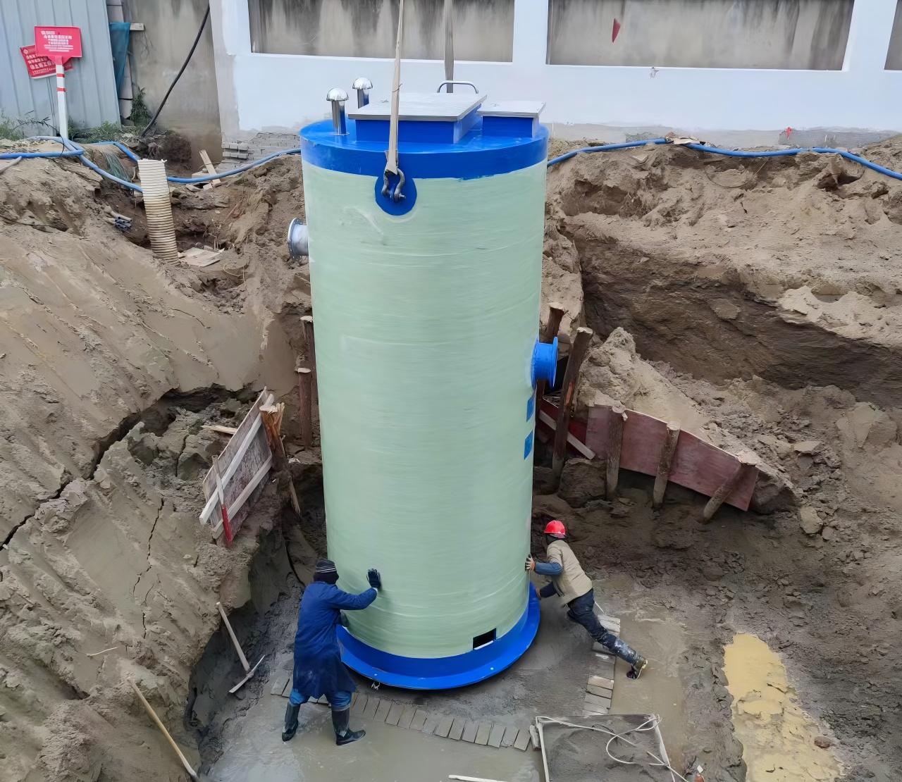Installation of FPR sewage lifting station